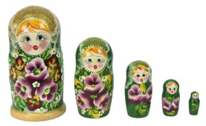 Originalna ruska matrjoška 18 cm, komplet 5 kom