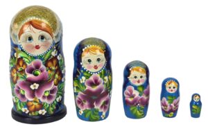 Originalna ruska matrjoška 18 cm, komplet 5 kom