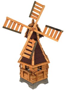 Lesen vrtni mlin na veter, vrtljiv, dekorativni 105 cm