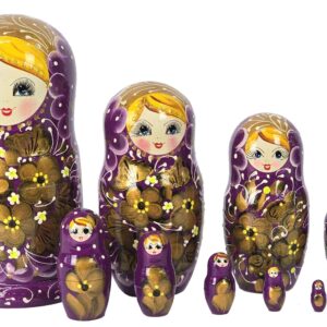 Original ruska matrjoška 26 cm, set 10 kos