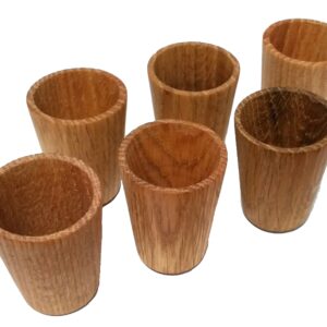 Majhne lesene skodelice - set 6 kom